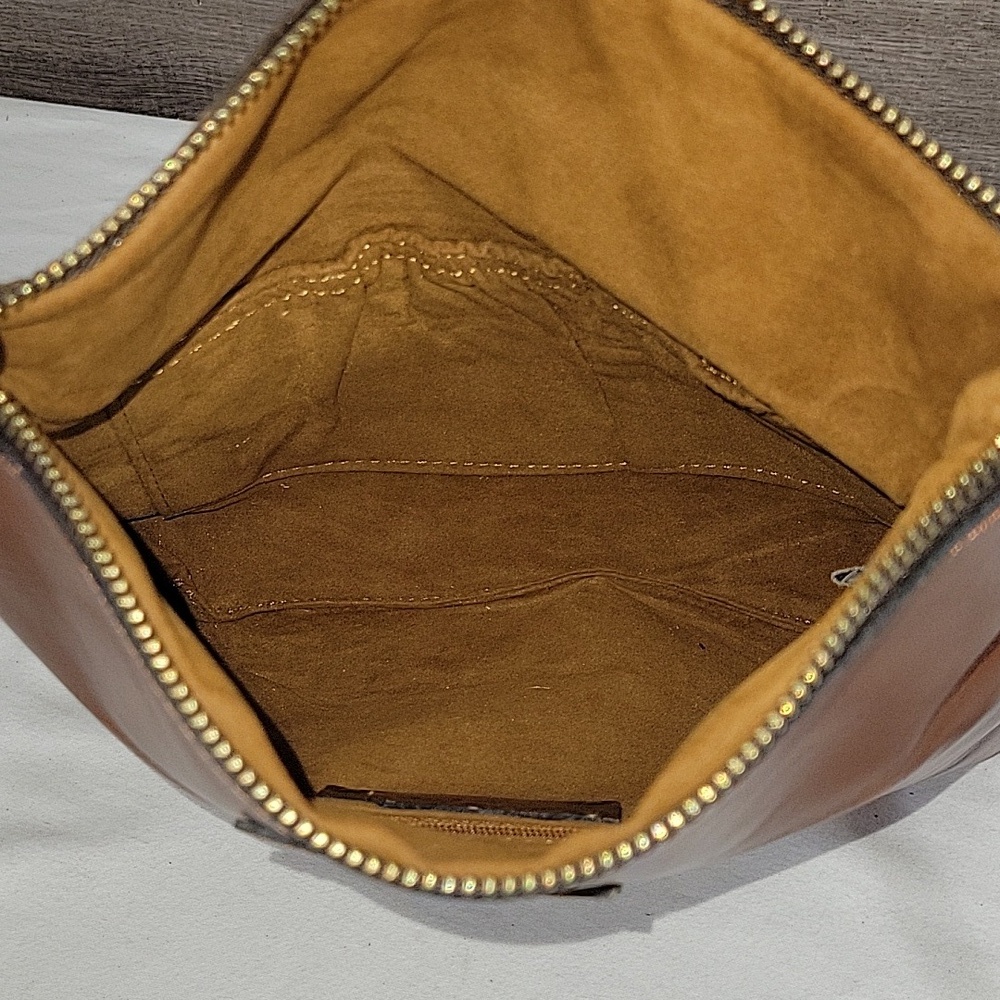 Patricia Nash Brown Leather Wristlet Clutch Handbag - Picture 7 of 12